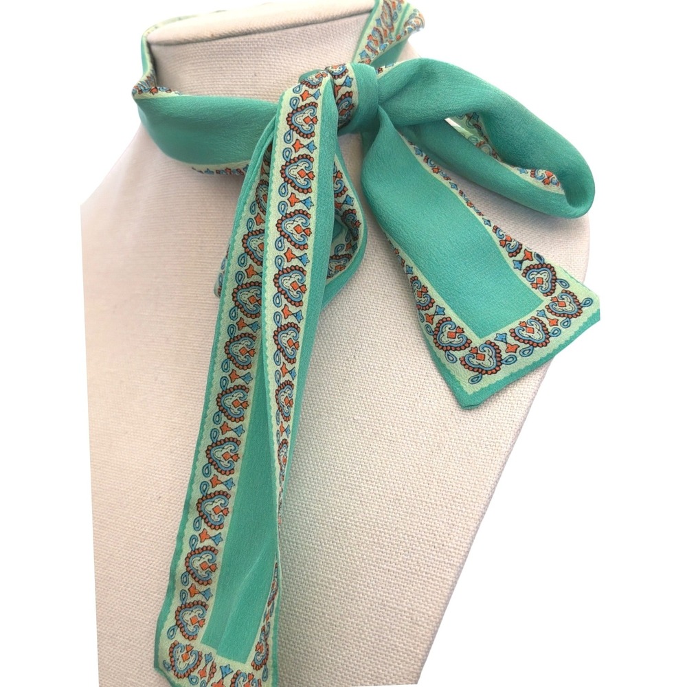 Vintage Specialty House Silk Skinny Scarf Made Japan Mod Preppy Old Money Boho
